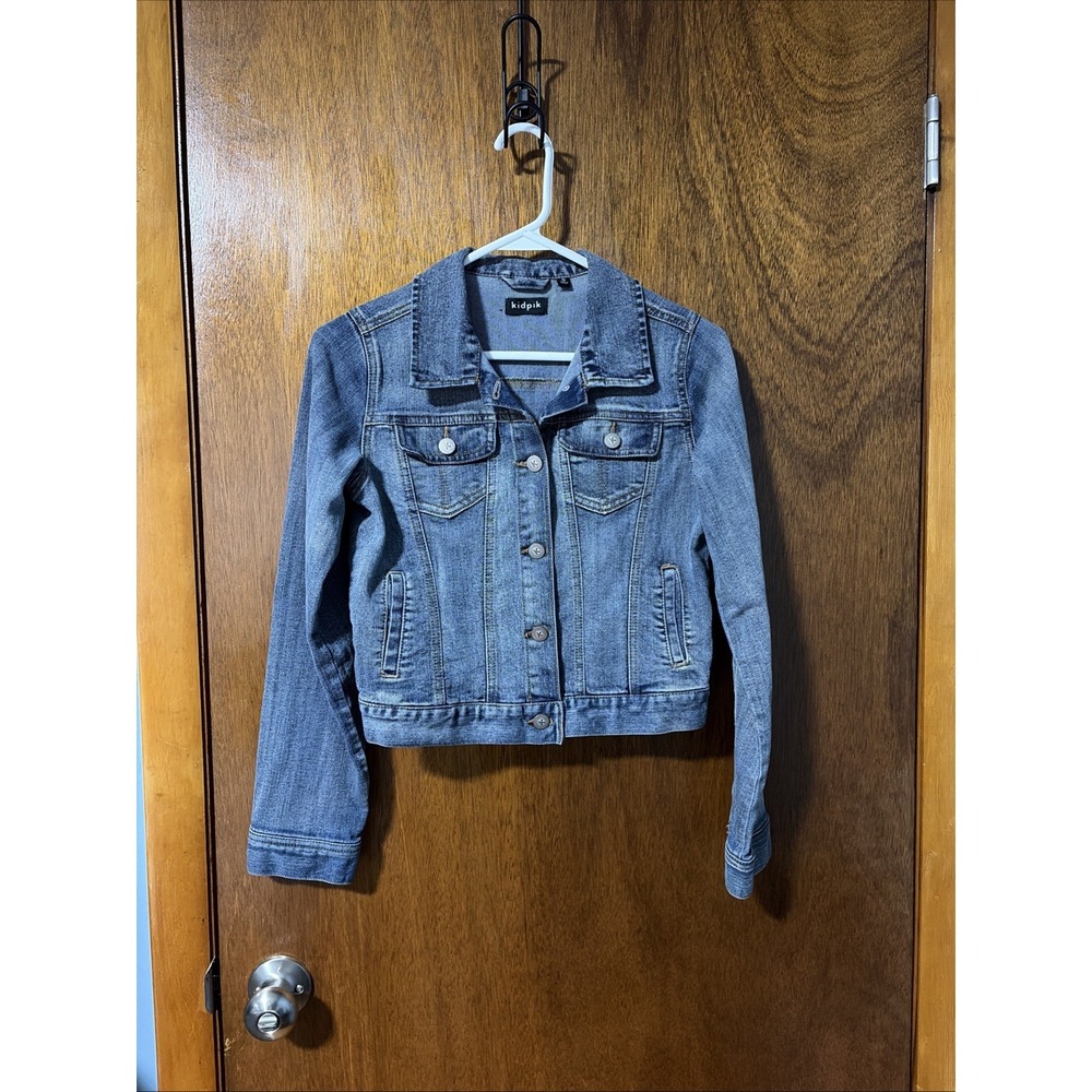 Kidpix Denim Long Sleeve Jacket Kids Size XL 14 Blue Cotton Basic Jacket